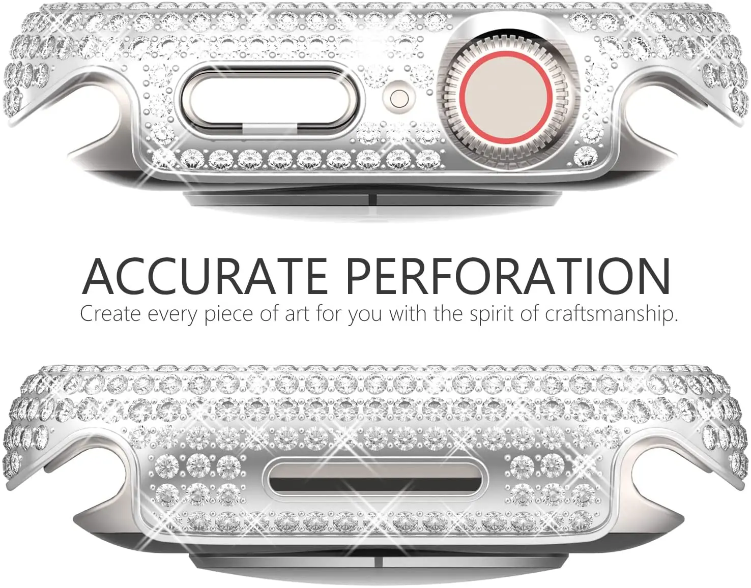 Smart Watch Case for Apple Watch Series 7,Diamond Protective Cover with built-in screen protector For iWatch 41MM 45MM