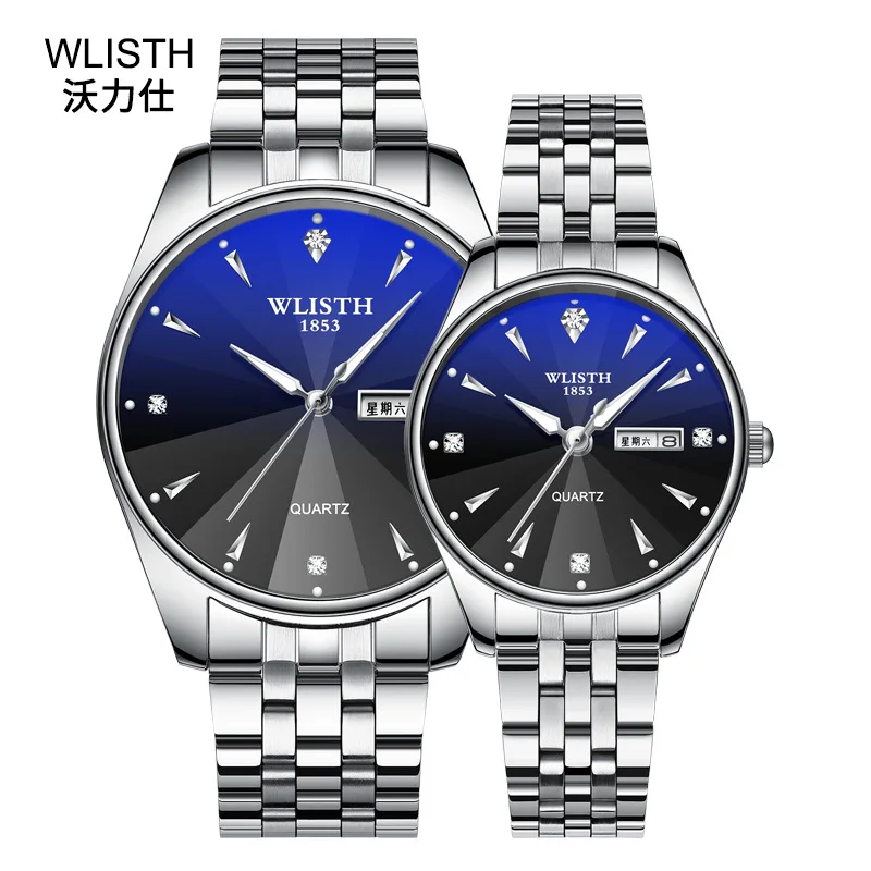 

WLISTH Brand Luxury Lover Watches Quartz Calendar Dress Women Watch Men Clock Relogio Masculino Couples Wristwatch Reloj Hombre