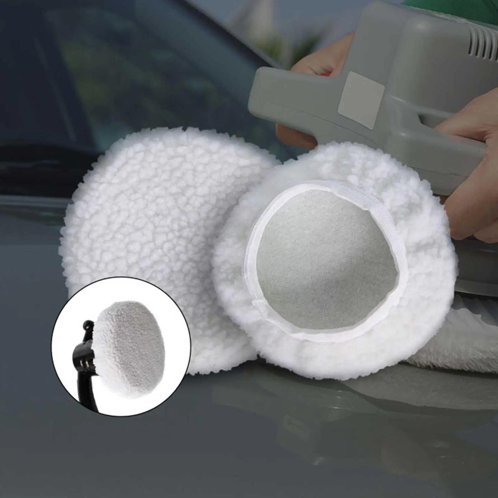 Car Polishing Disc Wool Buffing Waxing Pad Cashmere Wheel Polishing Pad For Car Paint Care Waxing Polisher Drill Adapter S3e7