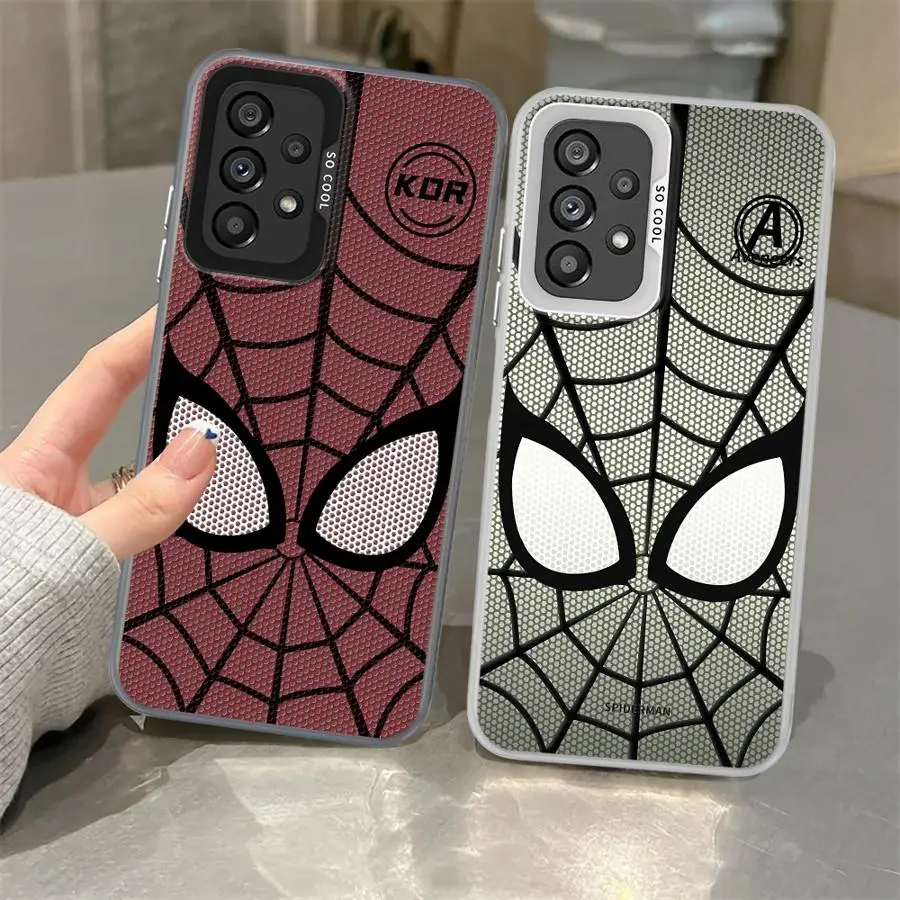 Marvel Sipiderman Logo Phone Case for Samsung Galaxy A25 A52 A72 A15 A54 A53 A52s A73 A55 A51 A71 4G 5G Shockproof Mobile Cases