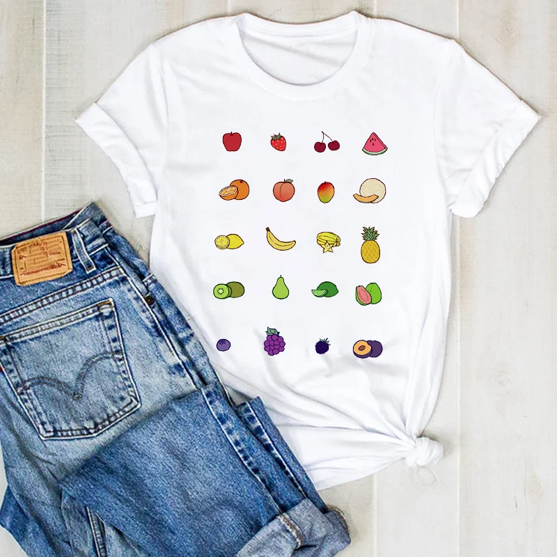 

Women Lady Pineapple Fruit Sweet Beach Print Ladies Summer T Tee Tshirt Womens Female Top Shirt Clothes Graphic T-shirt