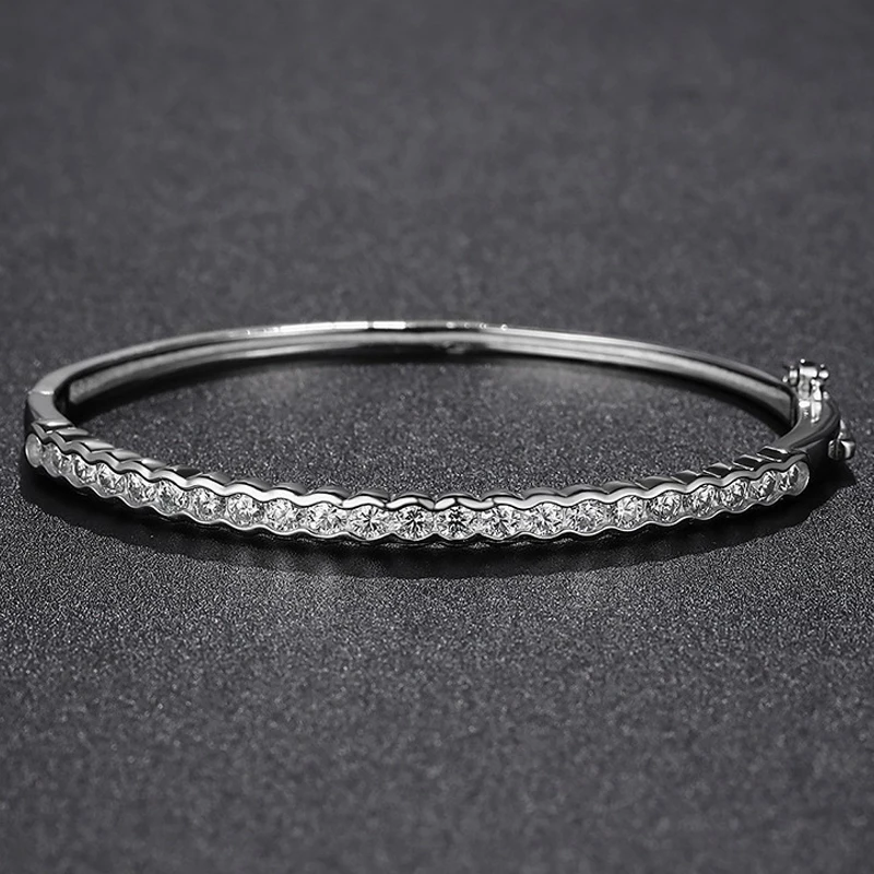 TFGLBU 2 CTTW Муассанит для женщин 100% Стерлинговое Серебро 925 пробы простое Платиновое