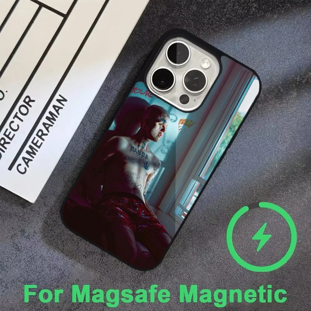 Чехол для телефона Rapper Lil Peep Hell Boys iPhone 16 15 14 13 12 11 Pro Max Plus Mini Magsafe магнитный чехол