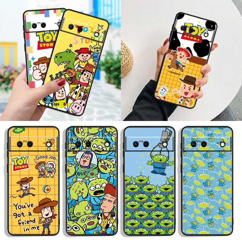 

Toy Story Animation Shockproof Cover for Google Pixel 7 6a 6 Pro 5 4 4A XL 5G Black Phone Case Shell Soft Fundas Capa