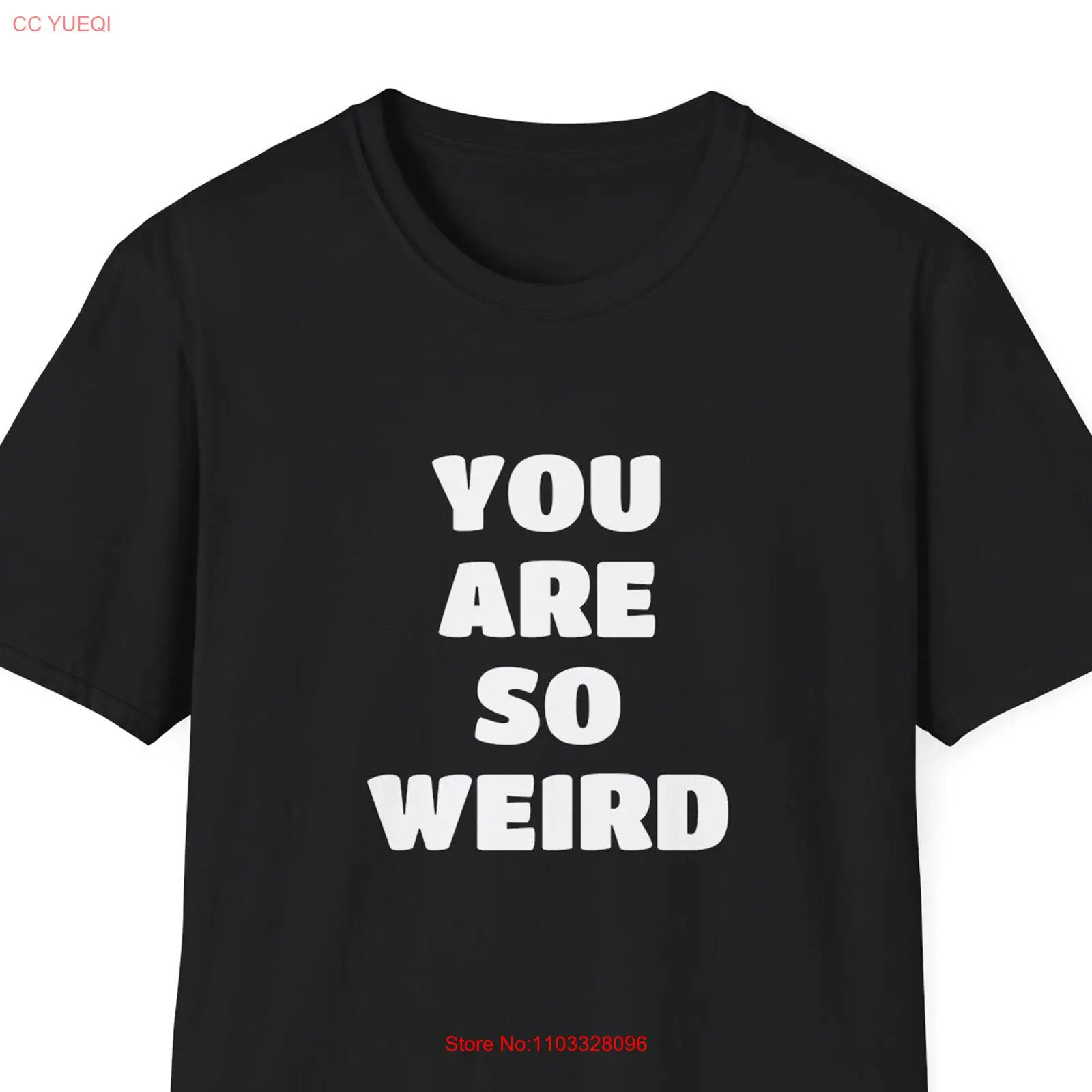 Футболка с причудливым юмором You Are So Weird забавная массивная футболка