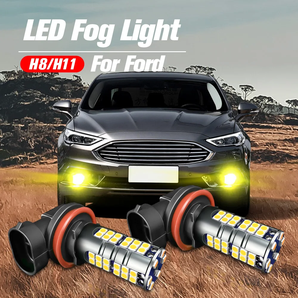 2 шт. светодиодсветильник Противотуманные фары H8 H11 лампа для Ford B-Max C-Max Fiesta Focus Fusion