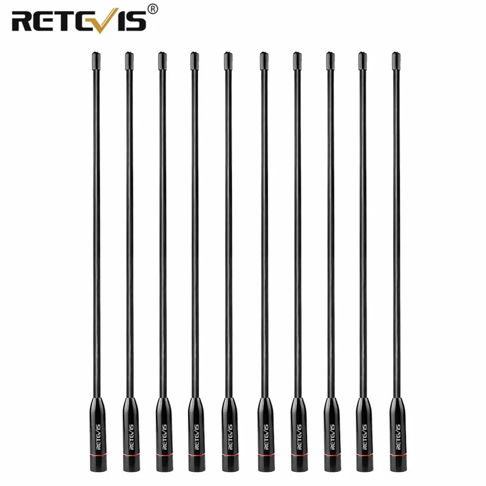 Retevis 10 pcs HA06 Walkie-Talkie Antenna VHF 152MHz 2.15dBi SMA-F or SMA-M for Handheld Walkie Talkie RT21V RT27V RT47V Radio