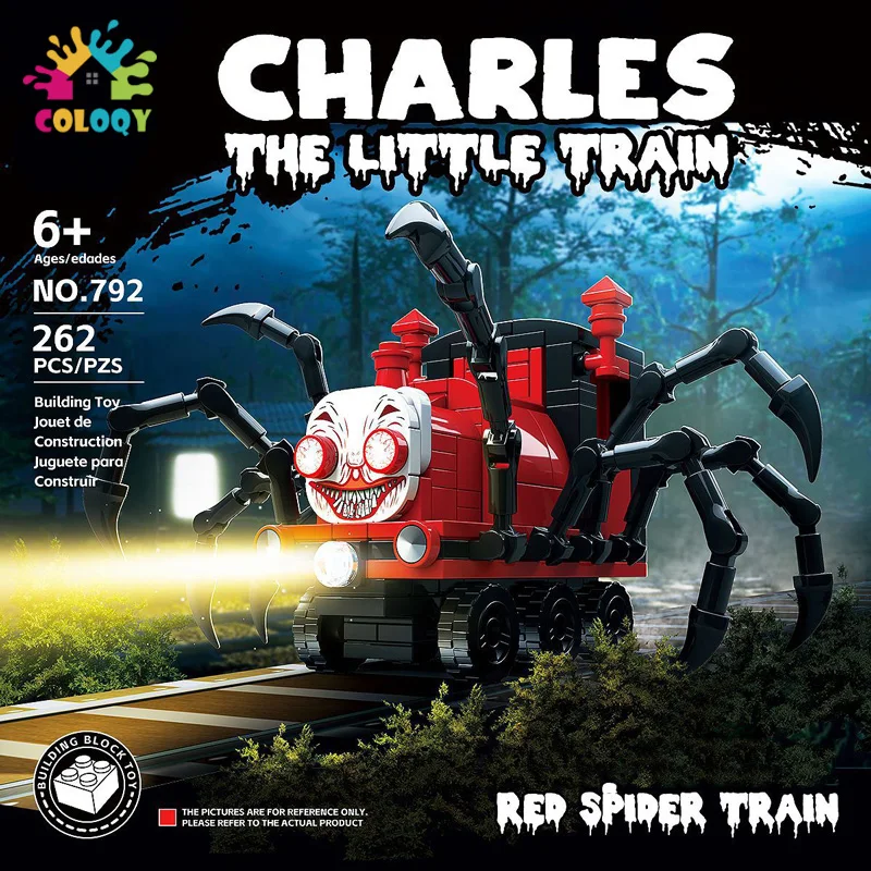 

Kids Toys Blue Charles Little Trains Building Blocks Popular Games Red Spider Trains Bricks Toys For Kids Christmas Gifts