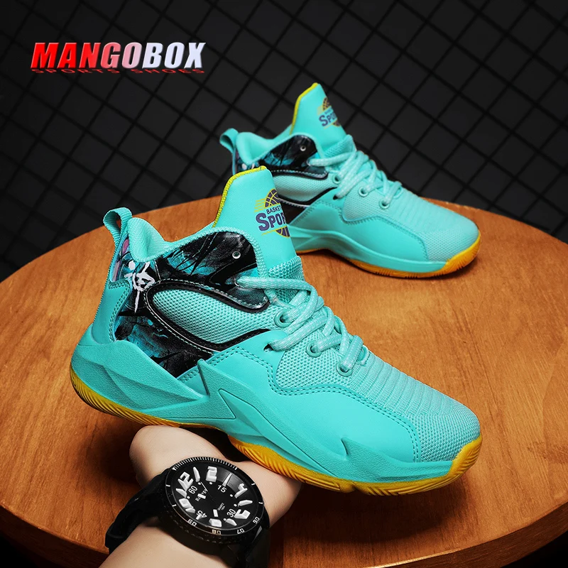 

Super Cool Basketball Sneakers For Kids Boy Breathable Sport Children Shoe High Ankle Sneakers Boys Brand Basketball Boots