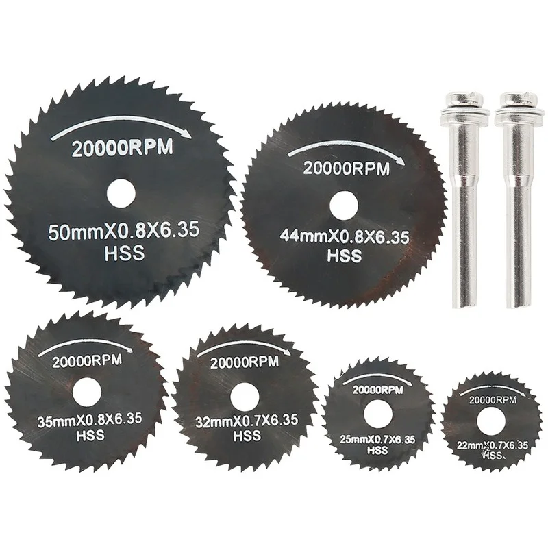 

8 шт., лезвие для пилы по дереву, дисковая циркулярная пила, вращающийся инструмент для Dremel, металлический резак, электроинструмент, режущие диски, сверлильные оправы