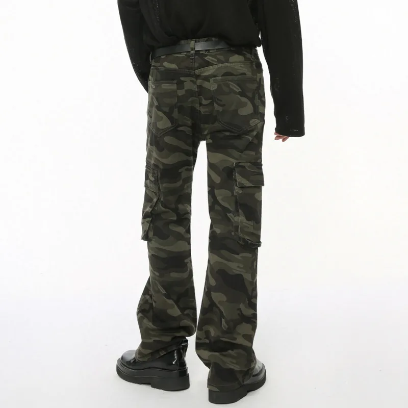 SYUHGFA осень 2023 мужские брюки-карго в американском стиле повседневные камуфляжные
