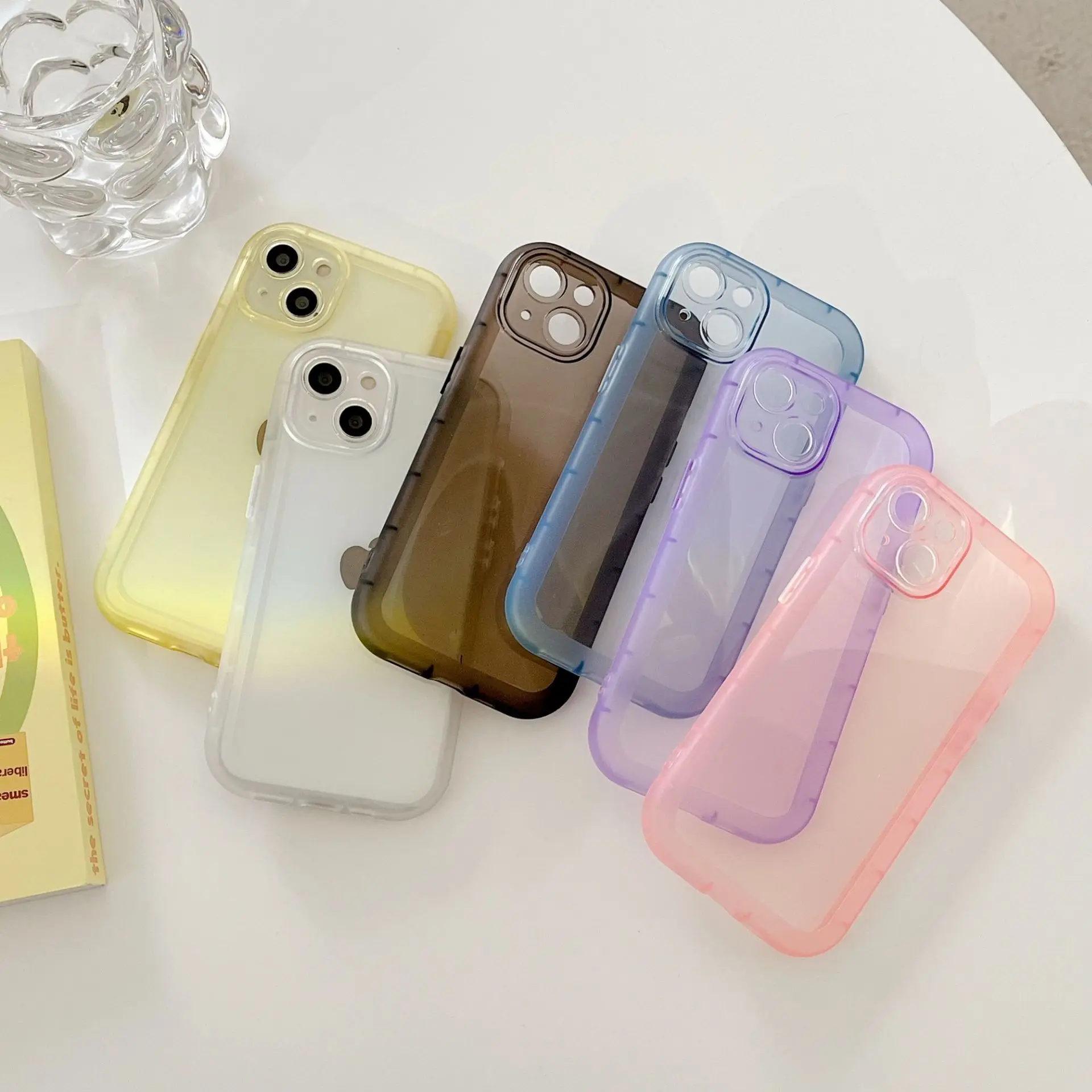 Contracted Transparent Pure Color Drop Phone Case For iphone 13 12 11 Pro Max X XR XSMAX TPU Case Cover New Products