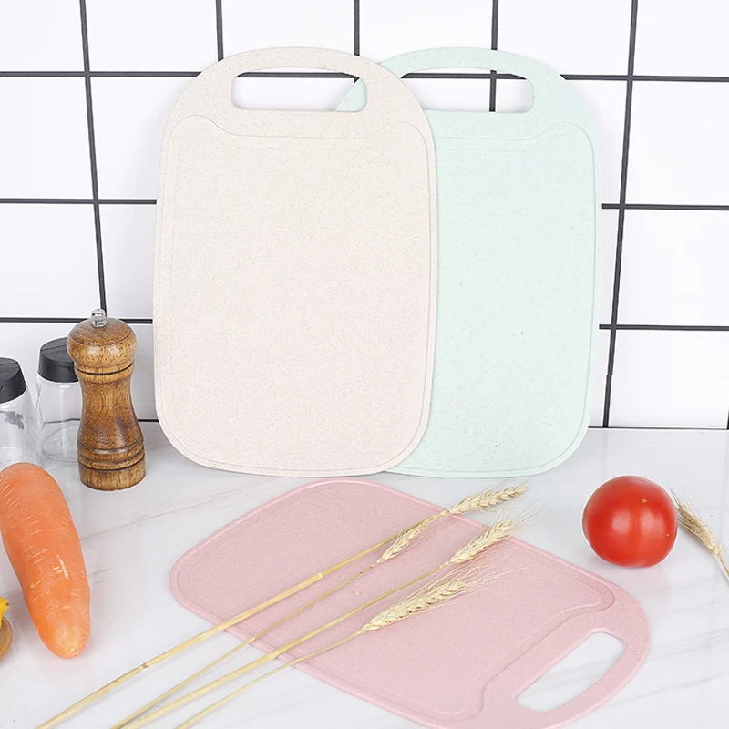 Fashion Antibacterial Cutting Board Durable Wheat Straw Anti Skid Biodegradable Fruit Kitchen Tools |