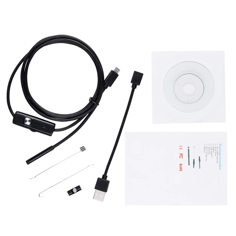 

Камера-эндоскоп с гибким кабелем 1 м, 7 мм, IP67, 6 светодиодов