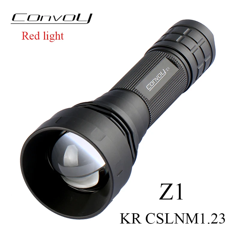 

Convoy Z1 KR CSLNM1.23 Led Zoomable Red Light Flashlight High Power Flashlight Hand Flash Light Zoom Lamp 21700 Lantern Fishing