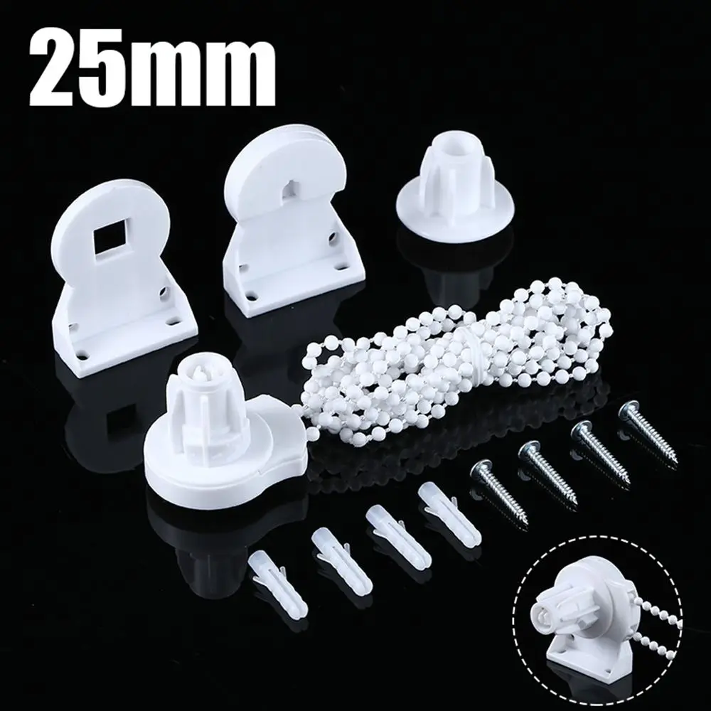 

25MM White Plastic Roller Blind Fitting Chain Tube Tube-blind Spares Parts Repair Kit Durable Brackets Curtain Clip Accessories