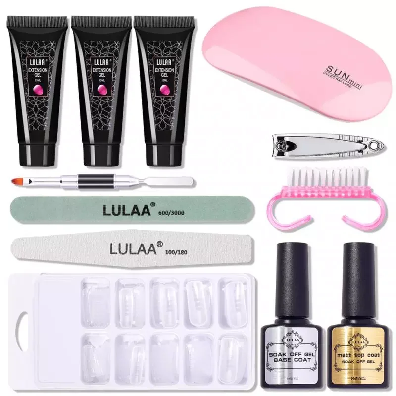 

Poly Nail Gel Set Full Manicure Set Quick Extension Nail Kit Gel Builder Polygels Set For Nails Nail Arts Tool Kit