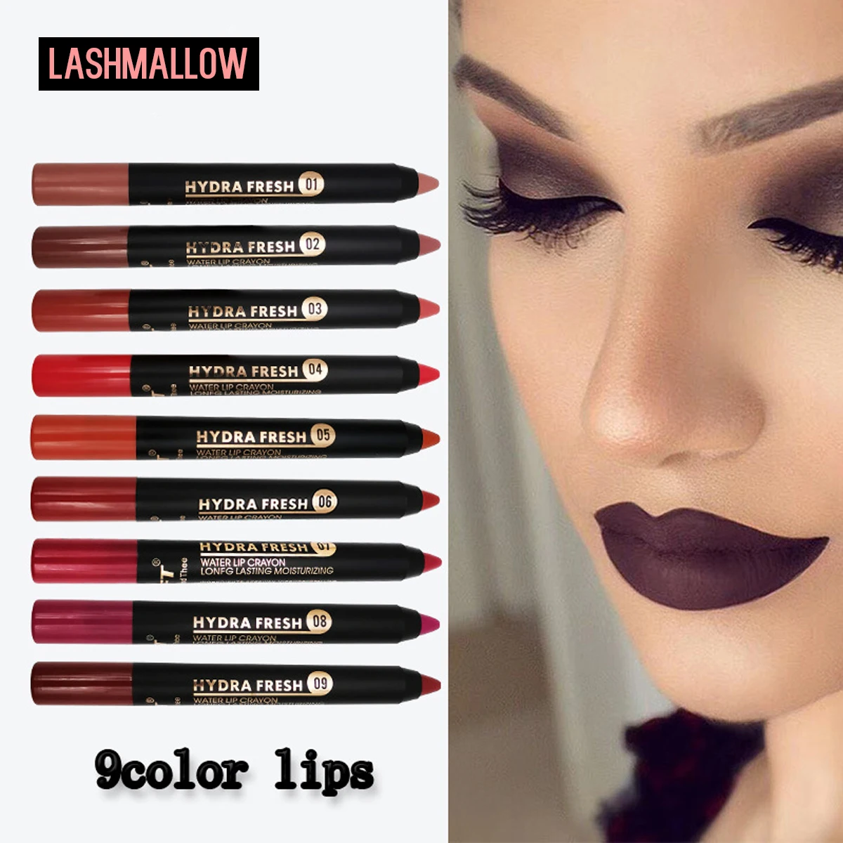 

9 Color Velvet Mist Matte Lip Liner Lipstick Pencil Natural Waterproof Micro-sculpted Contour Silky Smooth Lipstick Pens