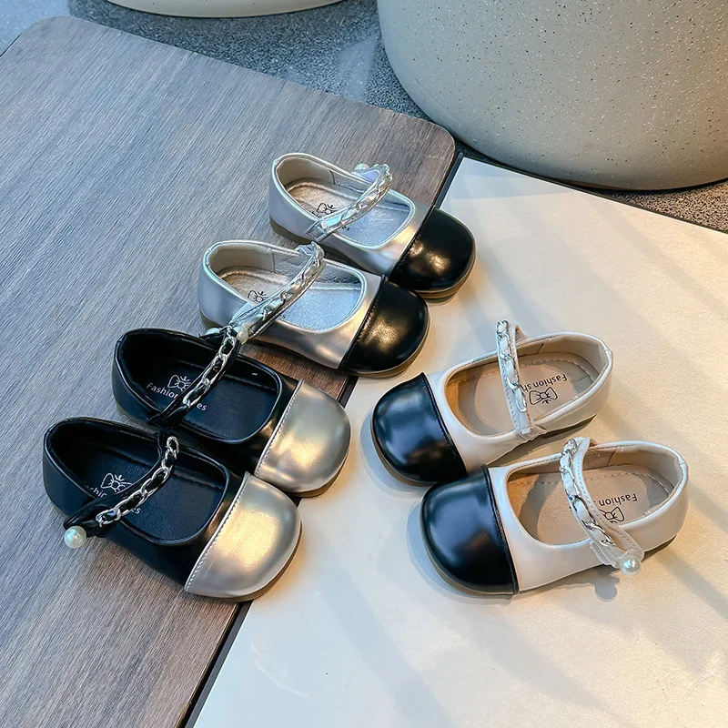 Обувь Jogerli Из Искусственной Кожи Для Девочек Модные Лоферы С Жемчугом Мягкая