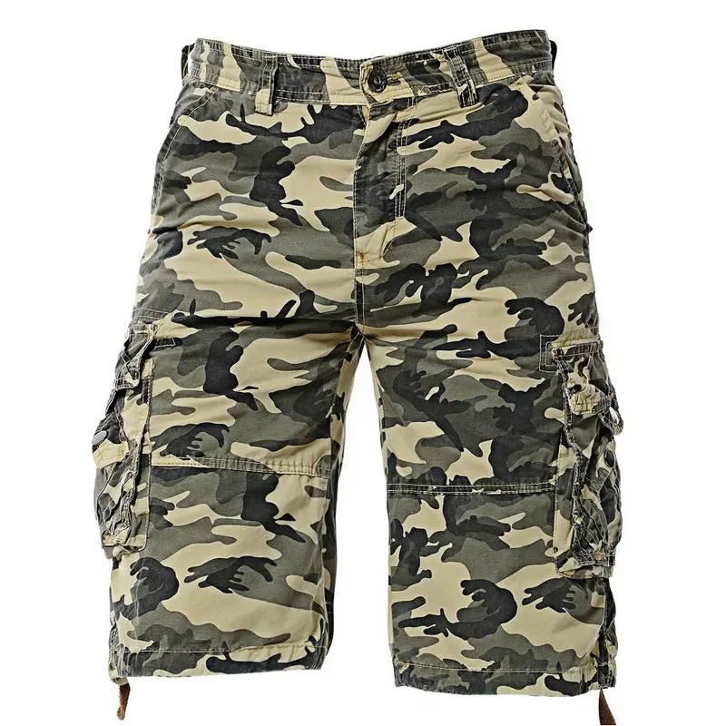 New2022 New Camouflage Summer Shorts Men Cotton Casual Mens Cargo Shorts Military Shorts Homens