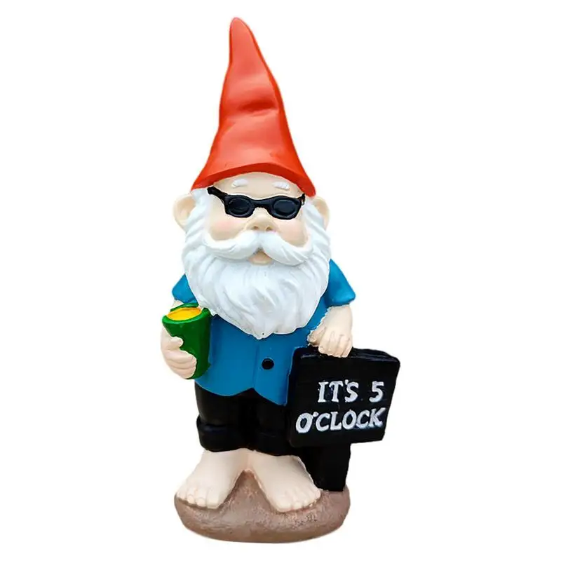 

Miniature Gnomes Figurines Resin Garden Gnomes Statue Durable Cute Mini Garden Statue Miniatures For Outdoor Figurine Ornament
