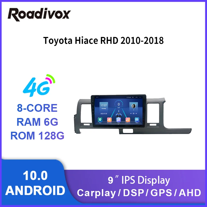 

9" android 10.0 car radio for Toyota Hiace RHD 2010-2018 video gps navigation player multimedia autoradio stereo head unit