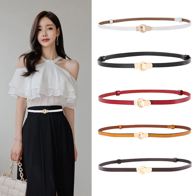 

Женская цепочка на талию, изящный кожаный ремень в стиле ретро, модный пояс с юбкой, популярный товар