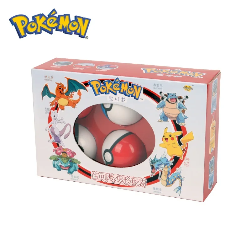 

1/6/12Pcs Pokemon Ball Poke Ball Set Deformable Pikachu Charizard Action Figure PVC Model Boxed Pokemon Gift For Kids birthday
