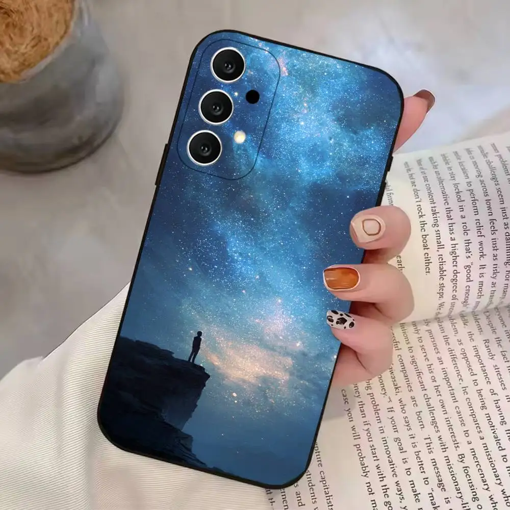 Чехол для телефона Milky Way Silhouette для Samsung S25,24,21,22,23,30,Ultra,20,Plus,Fe,Lite,Note, черный (art.: 3920dbaebedb8) - 3920dbaebedb8