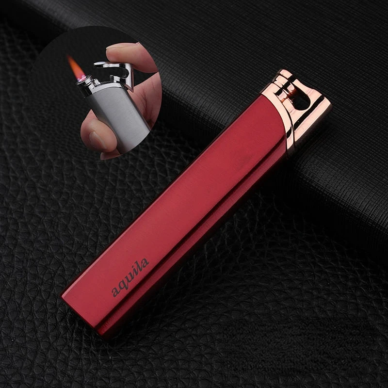 

Zipop Ultra-thin Easy To Put Cigarette Case Grinding Wheel Inflatable Lighter Man Toy