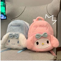 anime hello melodyed sanrios kitty kuromi plush toy backpack kawaii peppaed pig backpack kuromi