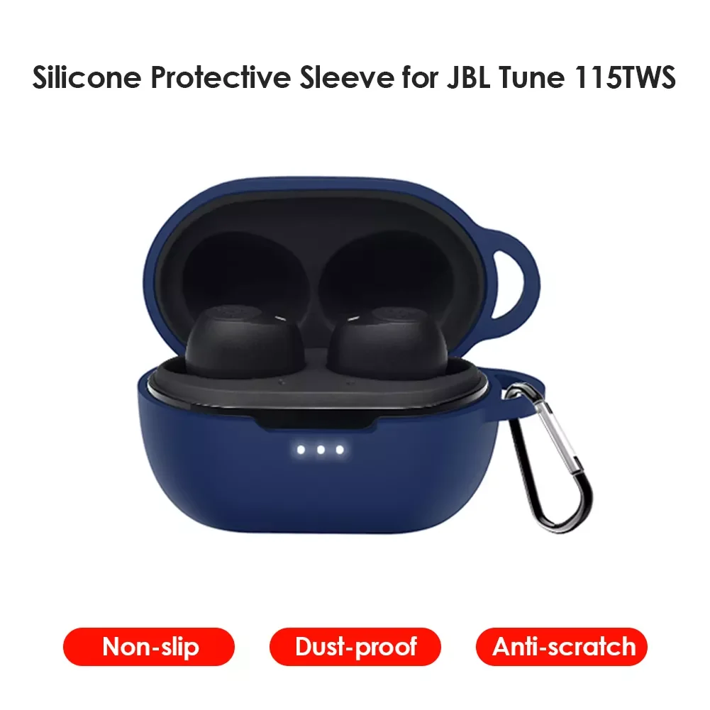 

Case Silicone Charging Box Cover for JBL Tune 115TWS Wireless Headphones Case Accessories Box Earbuds Skin