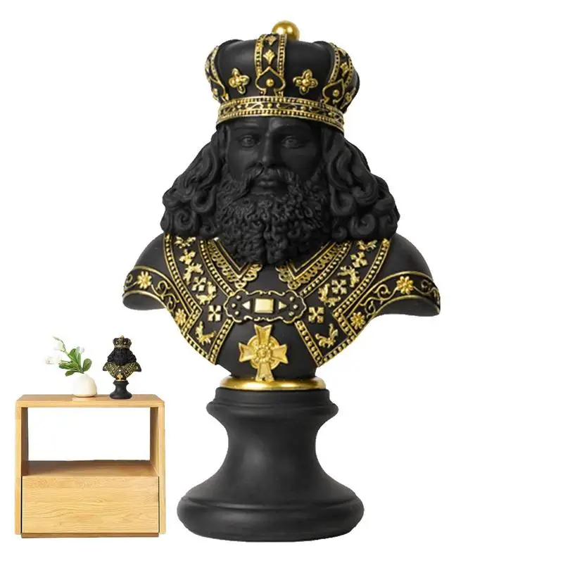 

Chess Figurines King / Queen Chess Bust Ornament Bust Statues For Home Decor Resin Chess Pieces Office Desk Table Ornaments