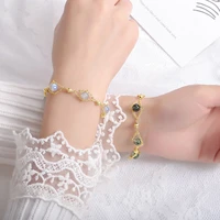 natural moonstone crystal bracelet female lucky lucky pearl bracelet girlfriend gift fashion simple retro trend ladies jewelry