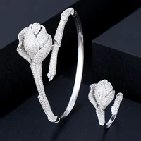 kellybola new luxury trendy rose bangle ring set jewelry sets for women wedding engagement brincos para as mulheres 2022 new