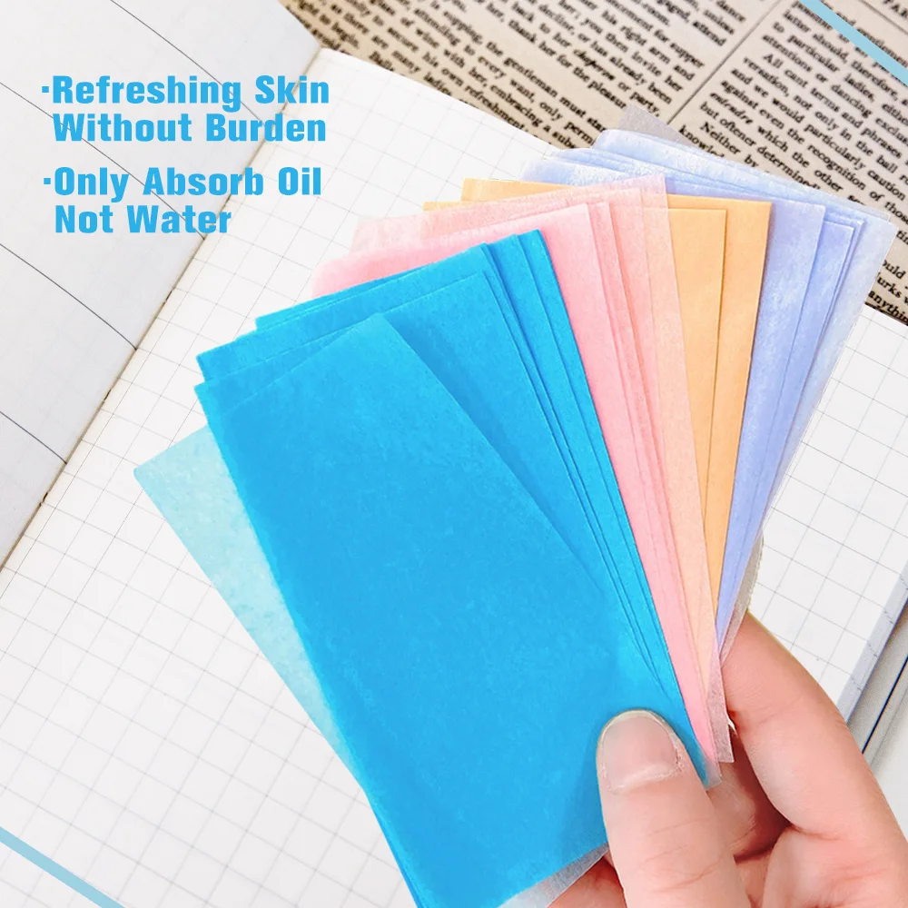 

80pcs Facial Oil Absorbent Paper Portable Facial Absorbent Paper Oil Blotting Sheets Oil Control Paper Cleansing Makeup Tools