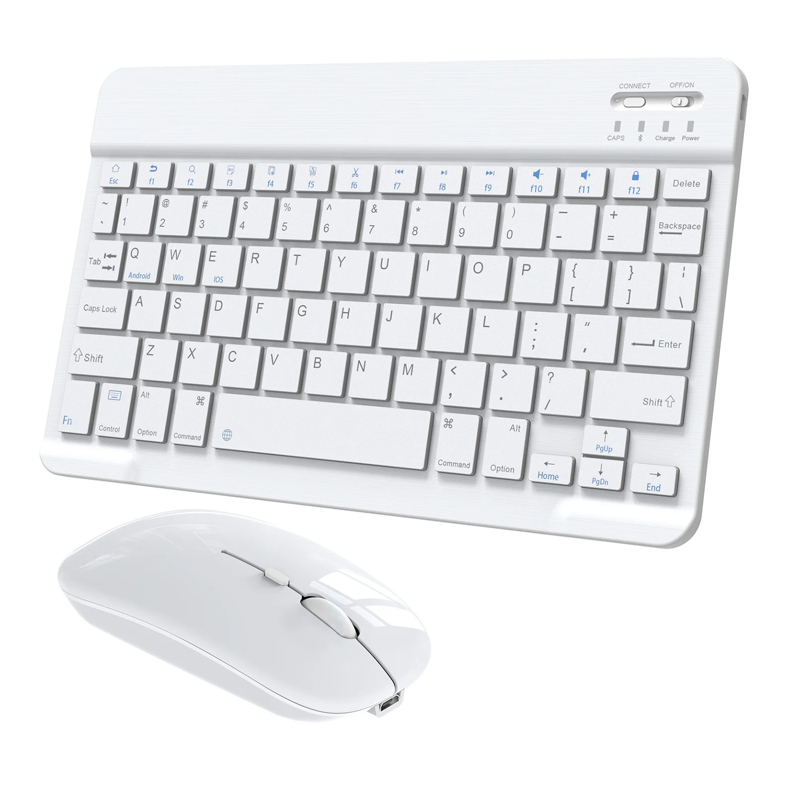 Mini klawiatura bezprzewodowa klawiatura Bluetooth dla tabletu ipad telefon ładowalna klawiatura dla androida ios/Huawei/Samsung