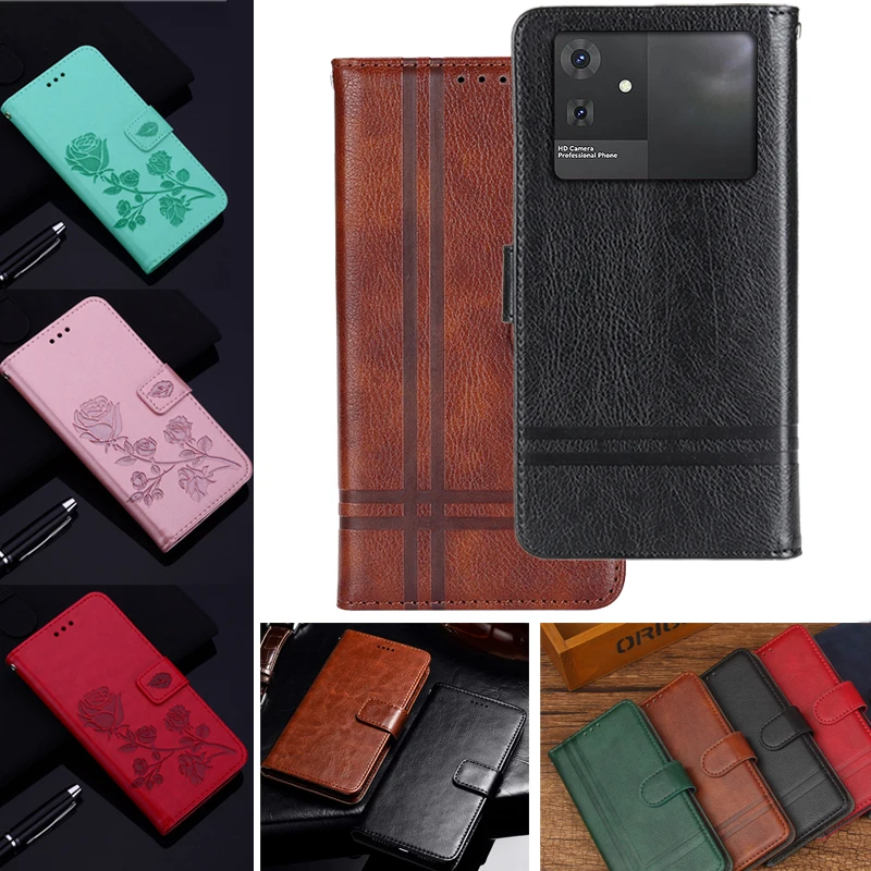 Для Ulefone Note 20 Pro магнитный кожаный чехол для телефона откидная крышка