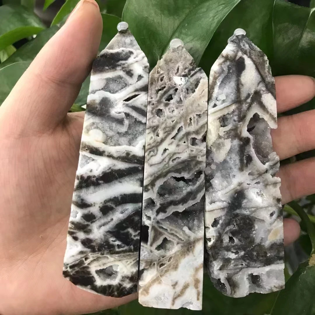 8 см натуральный спилалеритовый точечный хрустальный камень бленда башня