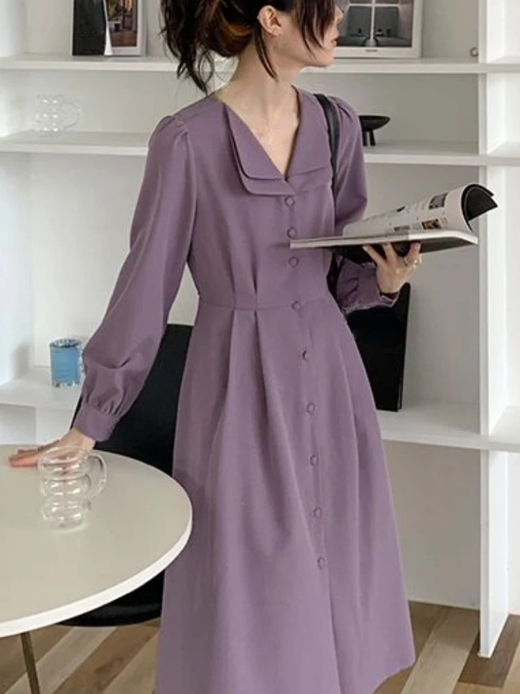 

Женское винтажное облегающее платье средней длины, повседневное элегантное офисное однотонное платье во французском стиле, осень 2022