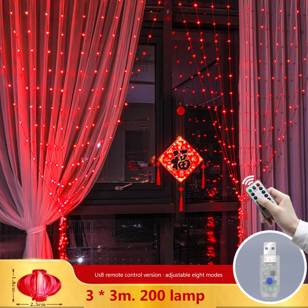 

Светильник USB-гирлянда с узлом, 8 режимов, 100/светодиодов