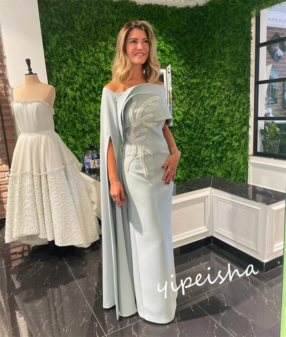 Jiayi Gong для выпускного вечера вязаное жемчужное пляжное прямое платье с вырезом