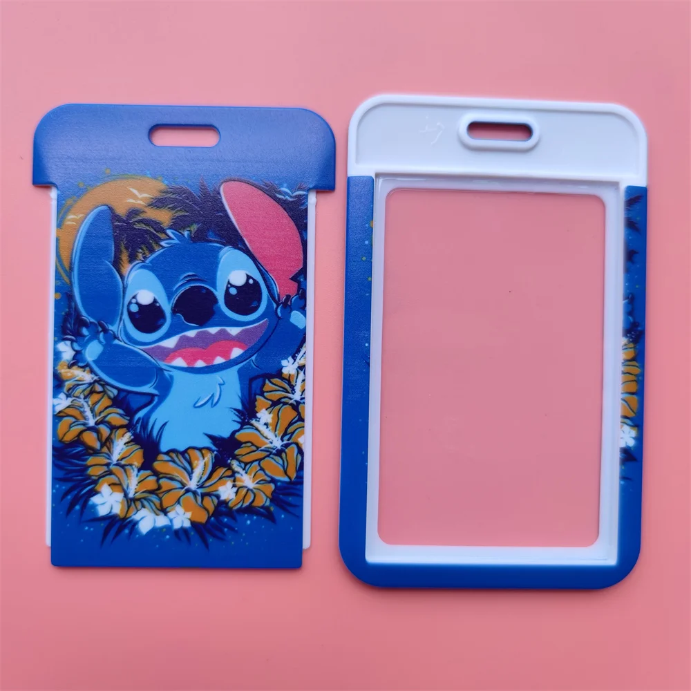 Детский держатель для удостоверения личности Disney Stitch подарок с милым ремешком на