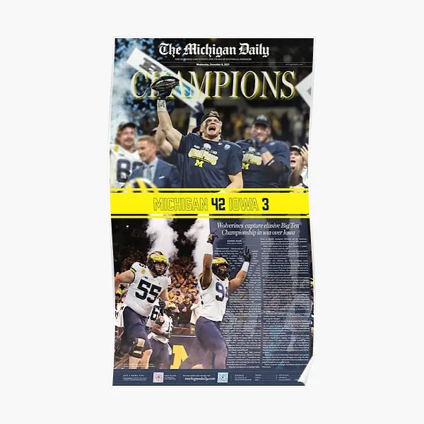 

Ежедневный плакат с обложкой спереди из Мичигана, Декор, Современная комнатная печать, настенная винтажная смешная роспись, искусство, домашняя картина без рамки, 12, 8