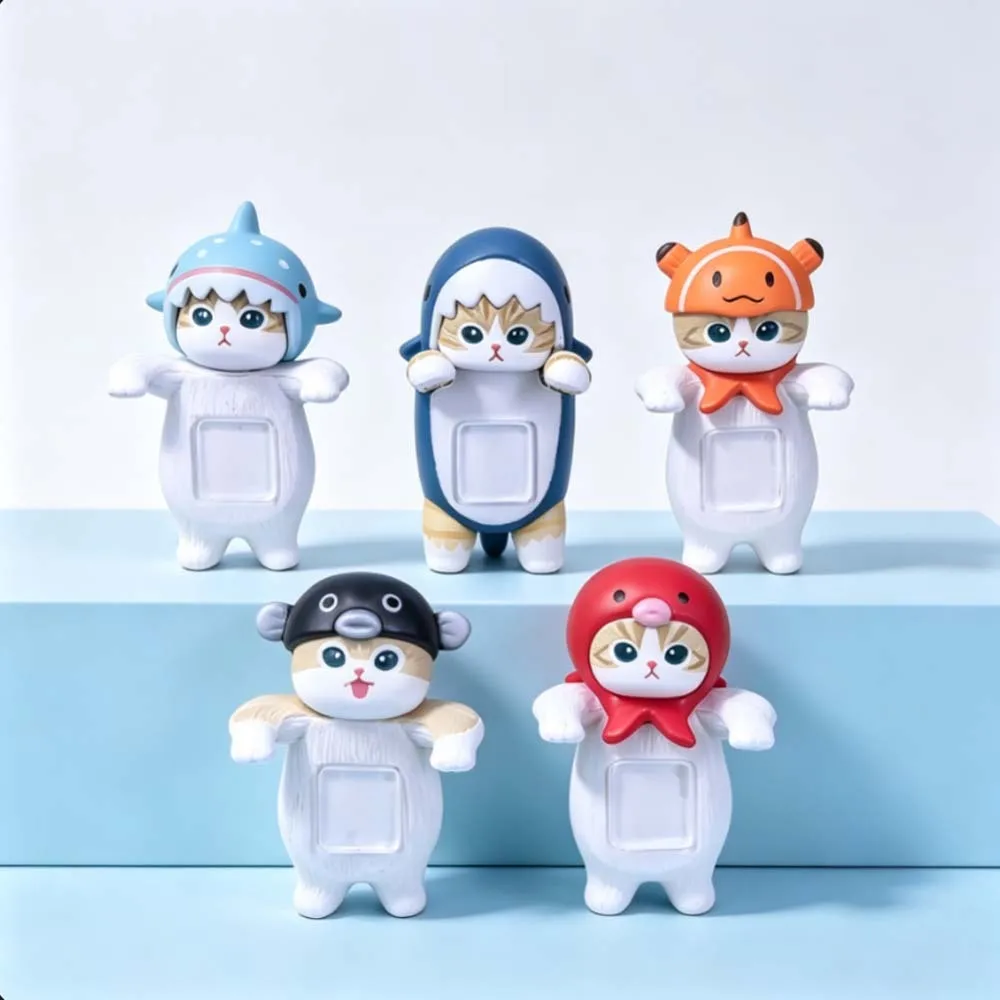 Фото Коллекционные фигурки Mofusand Blind Box Hippers: Серия «Морская жизнь» — мини-фигурки аниме-персонажей для декора телефона, компьютера, подарки на день рождения №2