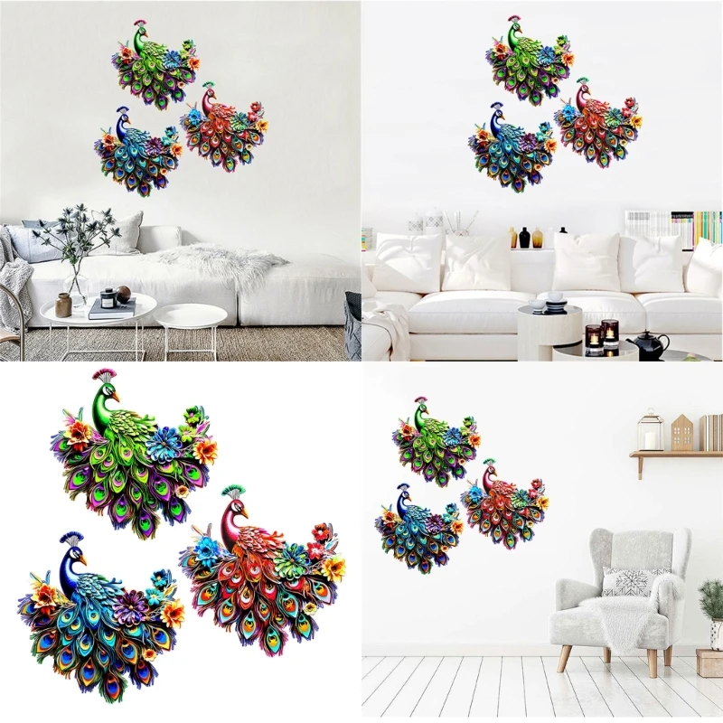 

Home Decor Outdoor Iron Peacocks Wall Hanging Courtyard Balcony Wall Layout