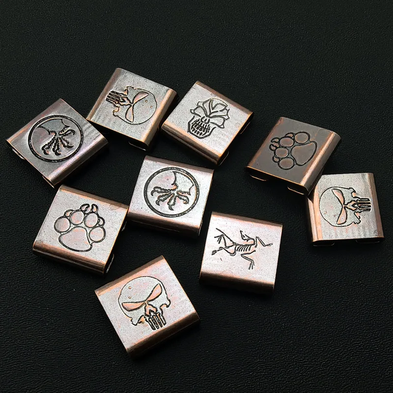 Зажимы для пряжки Molle красные медные 5 узоров