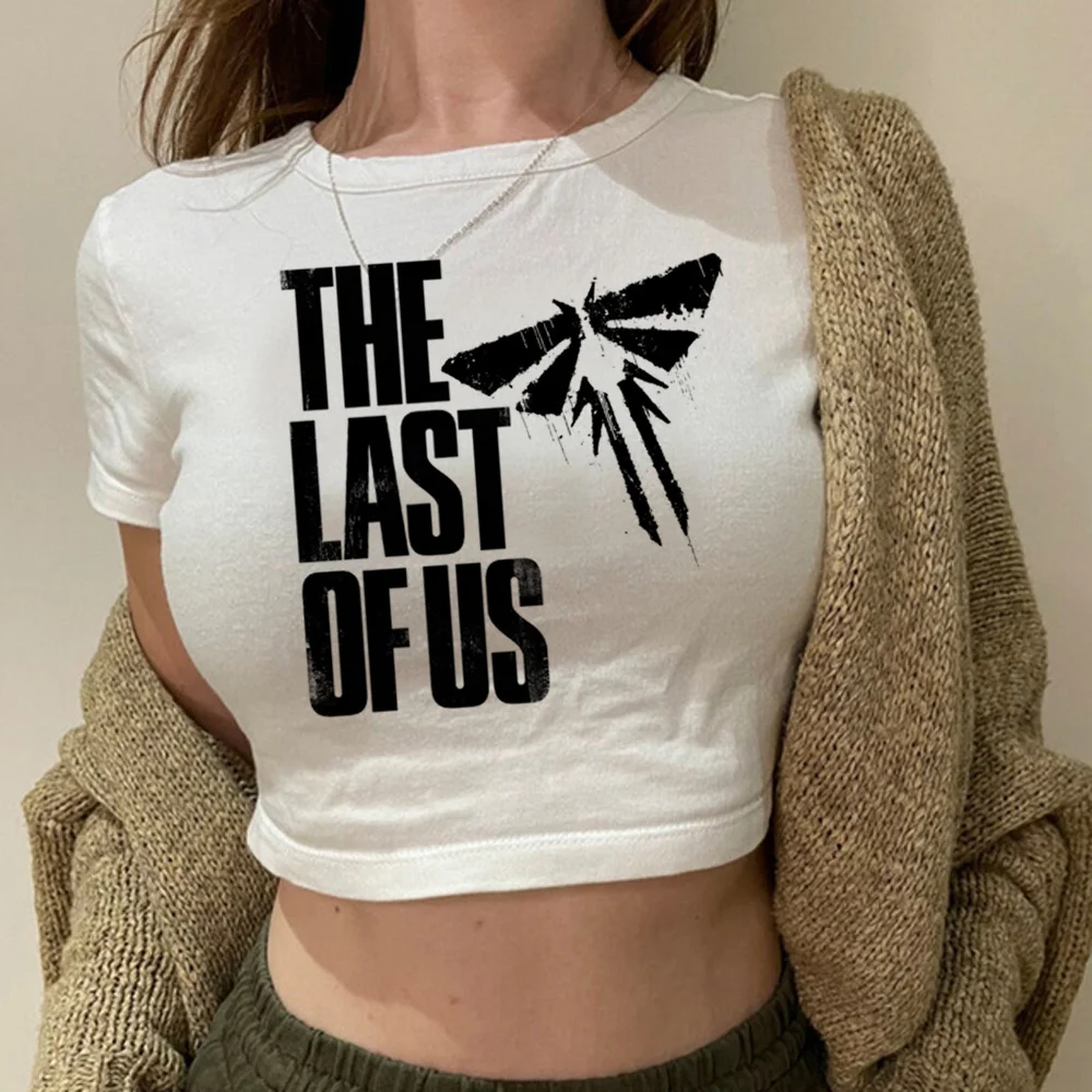 

the last of us fairycore gothic yk2 crop top Woman cyber y2k 2000s Kawaii aesthetic tee clothes