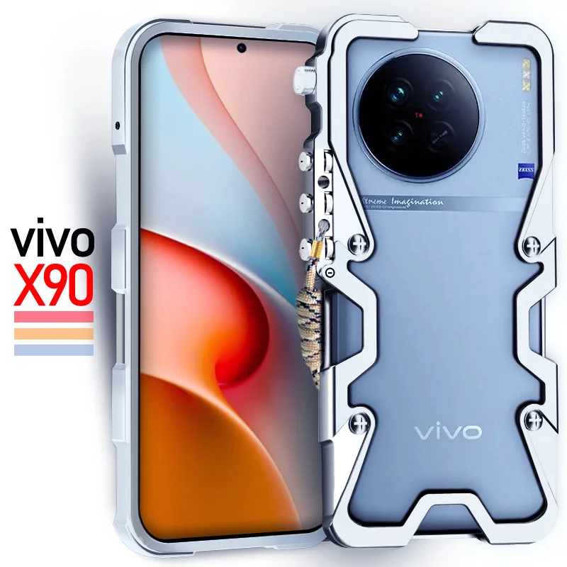 Роскошные армированные металлические алюминиевые Чехлы для телефона бампер Vivo