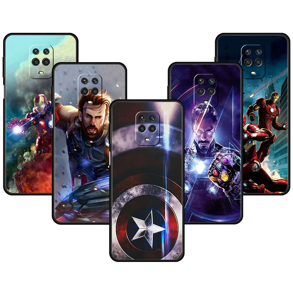 

For Xiaomi Redmi 9C 9A 10 2022 9 10A K40 Pro K50 Gaming 8 K40S 7A 7 6 10C 9T Celulares Fundas Iron Man Marvel Avengers Cover